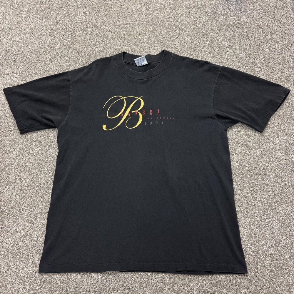 Vintage Barbra Streisand Concert Shirt Mens XL Black 1994 Tee T-Shirt All Sport